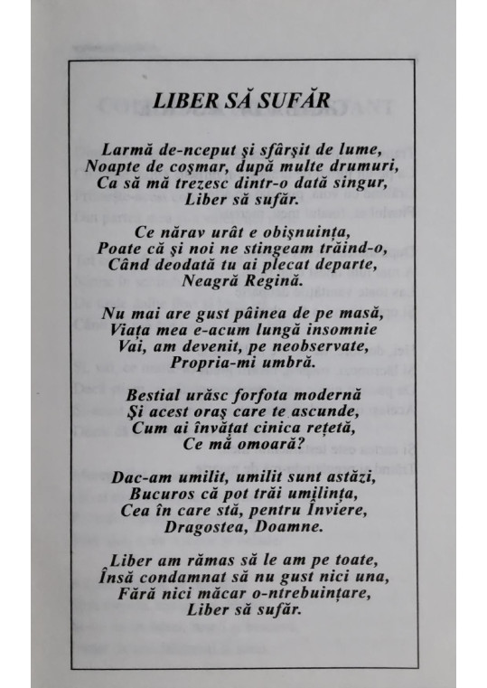 Adrian Păunescu - Liber să sufăr